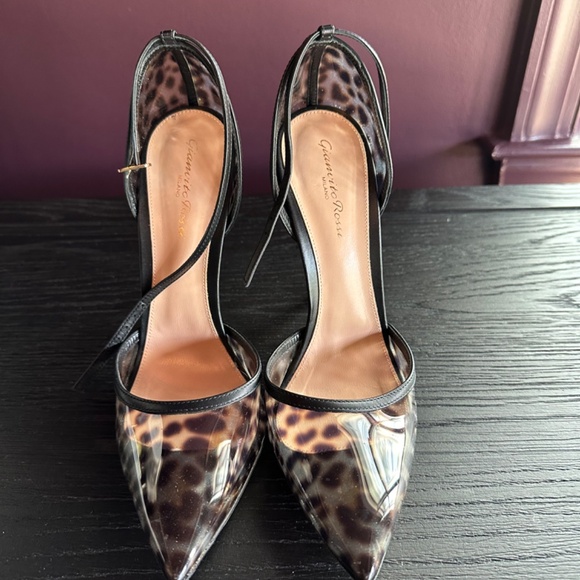 Gianvito Rossi Plexi Heels, Animal Print - Picture 2 of 5